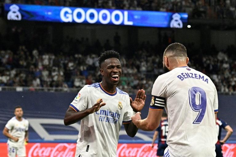 Two months later, Benzema and Vinicius back on the pitch together