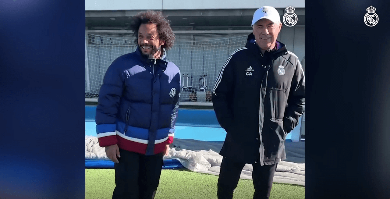 VIDEO: Marcelo visits Real Madrid's training