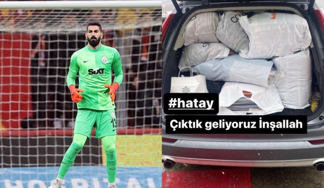 Galatasaray keeper sets example by carrying aid to earthquake victims