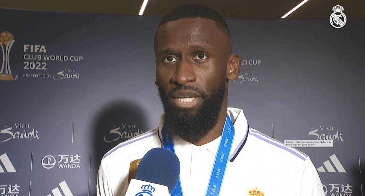 "Vinicius is a top player," says Rudiger