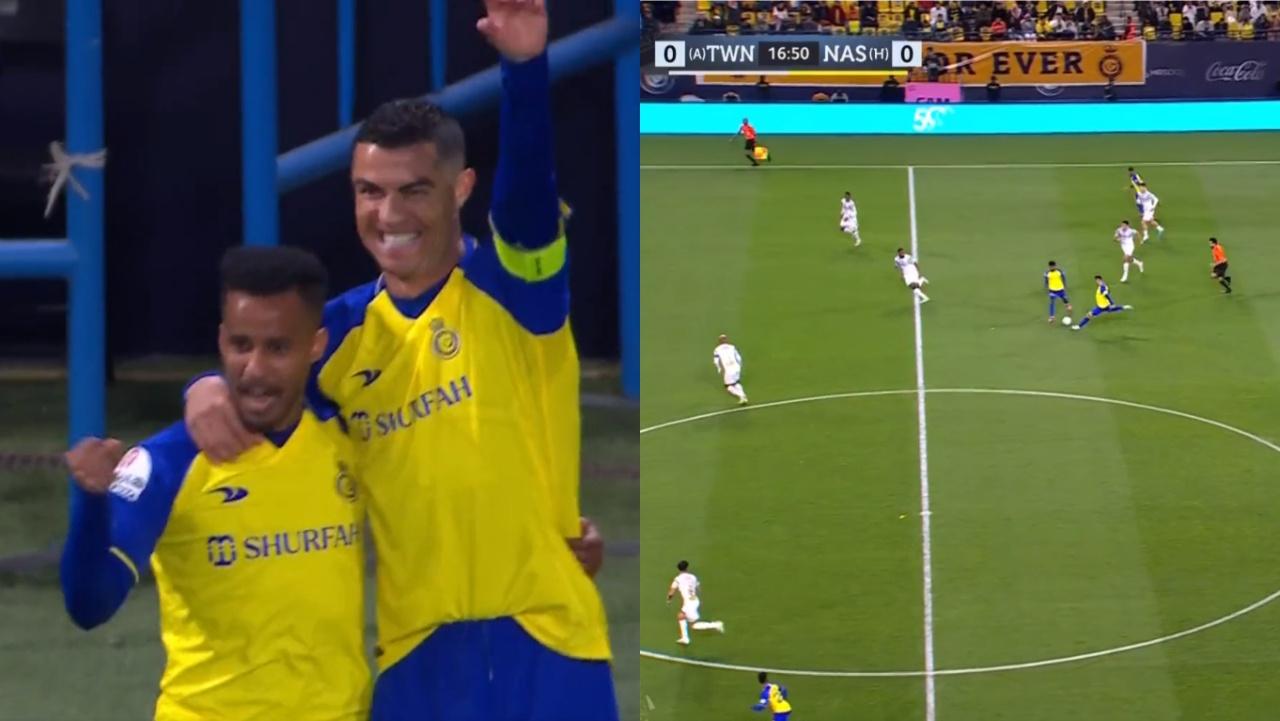 Ronaldo set up Ghareeb to open the scoring for Al Nassr