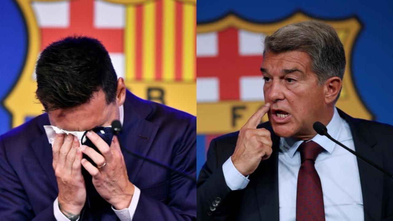 Laporta "won't talk" about meeting with Messi's dad