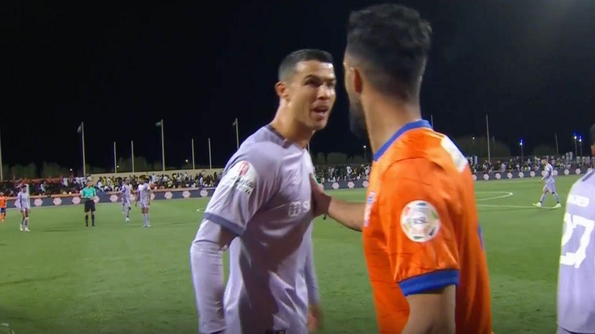 Ronaldo loses his temper and argues with opponents at end of game