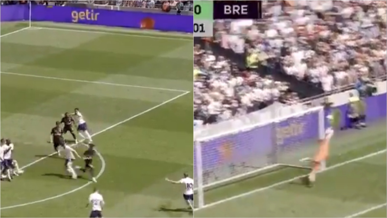 GOAL: Kane's record-breaking screamer puts Spurs ahead