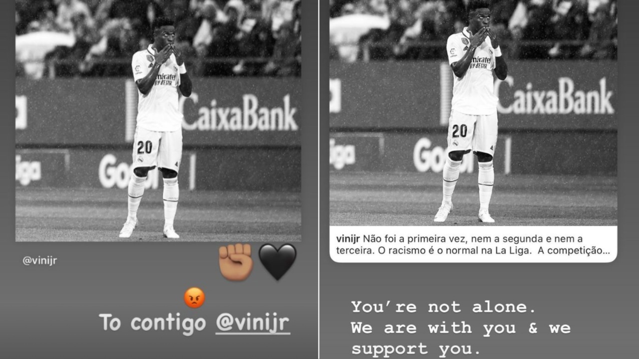 Neymar and Mbappe support Vinicius: "You're not alone"