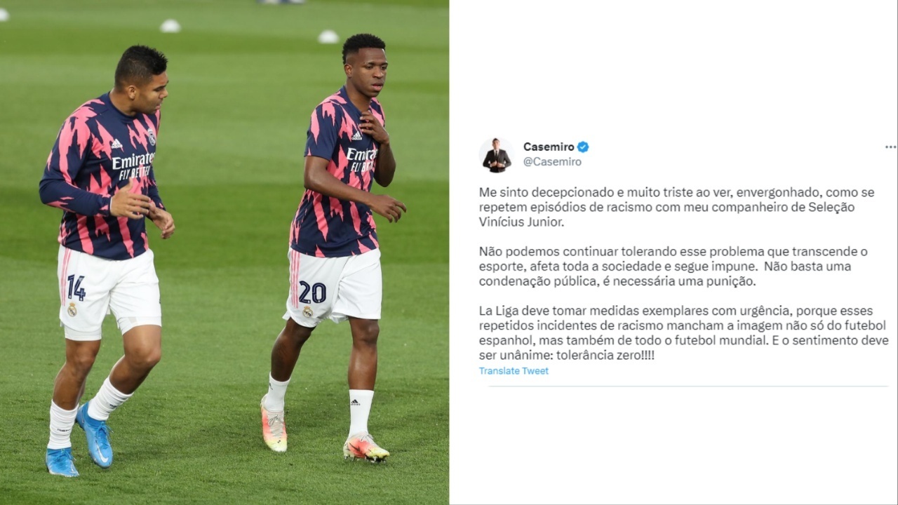 Man Utd's Casemiro backs Vinicius: "La Liga must urgently take exemplary measures"