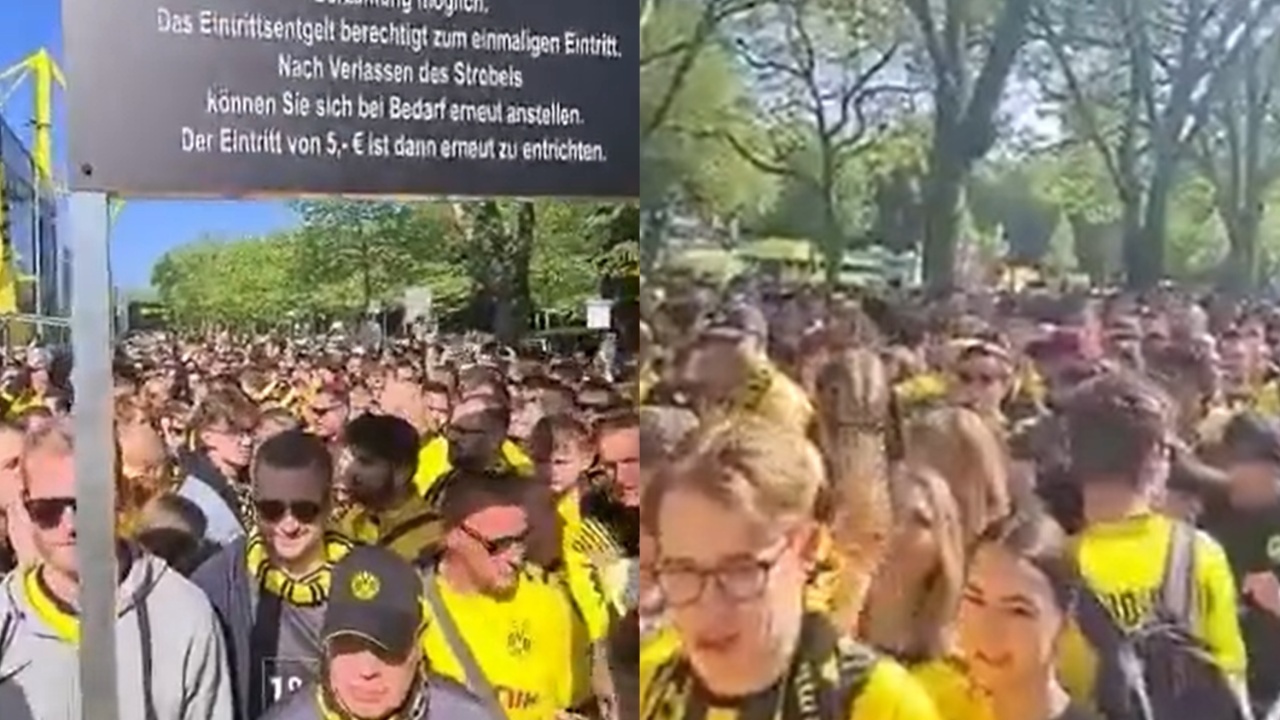 Dortmund fans gathered nine hours before Mainz clash!