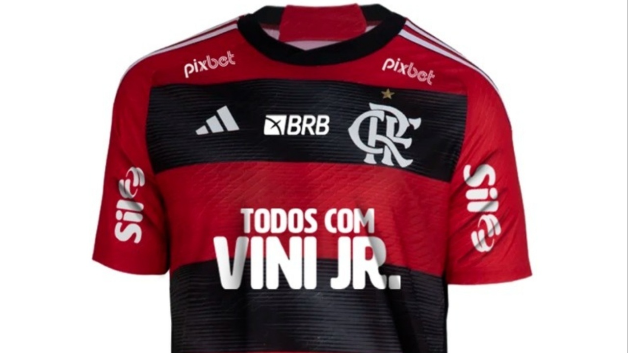 Flamengo's T-shirt against racism: "Everyone with Vini"