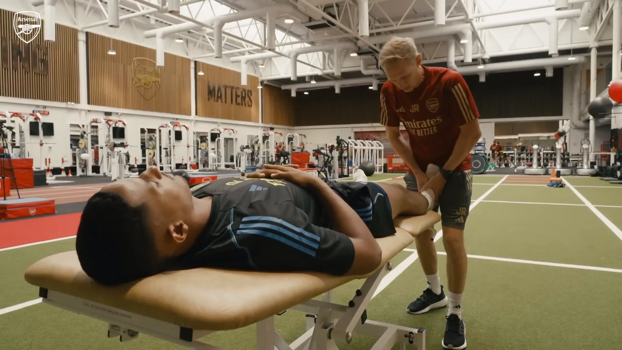 VIDEO: Martinelli, Jesus and Saliba among stars to return for pre-season training