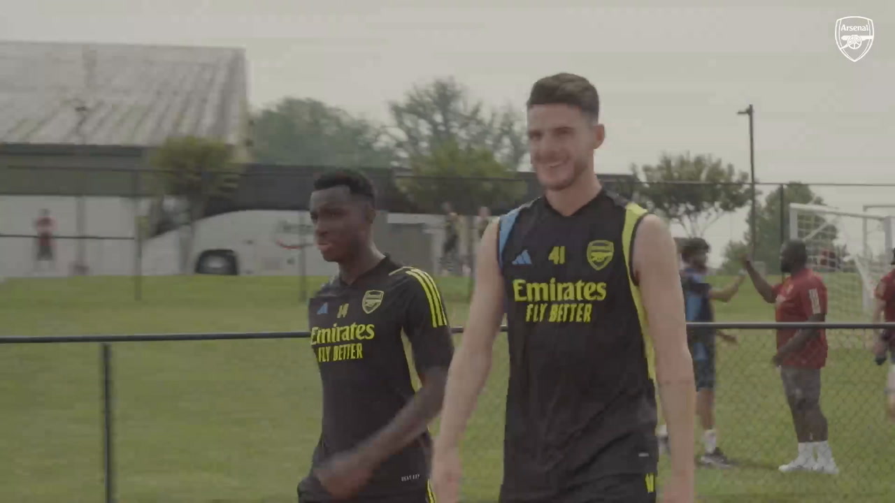 VIDEO: Declan Rice's first Arsenal training session