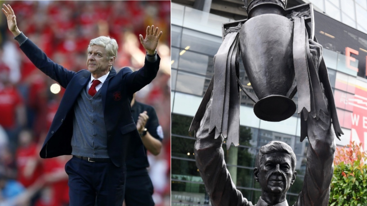 Arsenal honour Wenger with a statue at Emirates Stadium