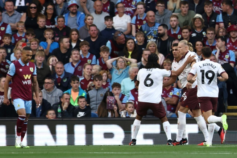 Haaland strikes twice as Man City thrash Burnley in Premier League opener