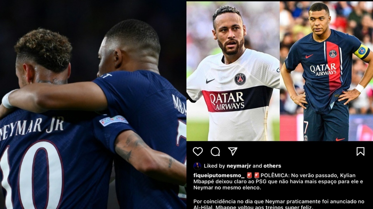 Neymar likes Instagram post criticising Mbappe