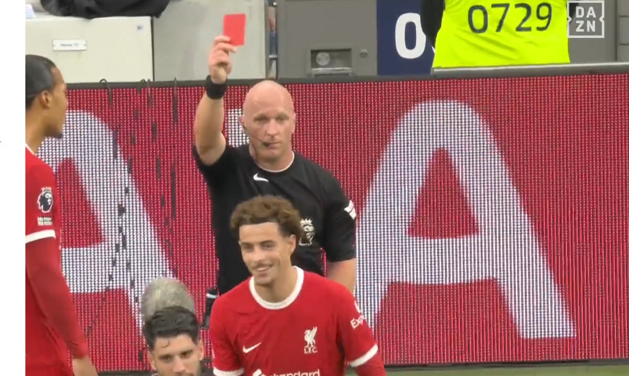 Jones set to miss Liverpool's next three games after receiving straight red card