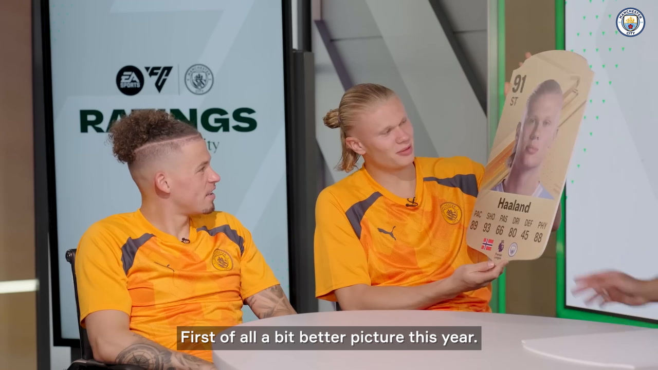 VIDEO: Man City striker Haaland discovers EAFC 24 rating