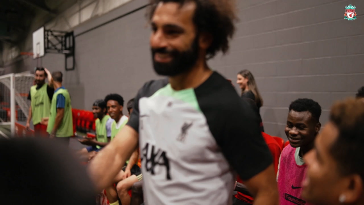 VIDEO: Salah meets refugees, looks back on achieving his dreams