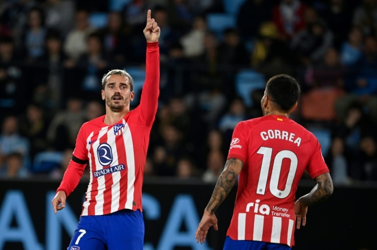 Griezmann hat trick against Celta takes Atletico second