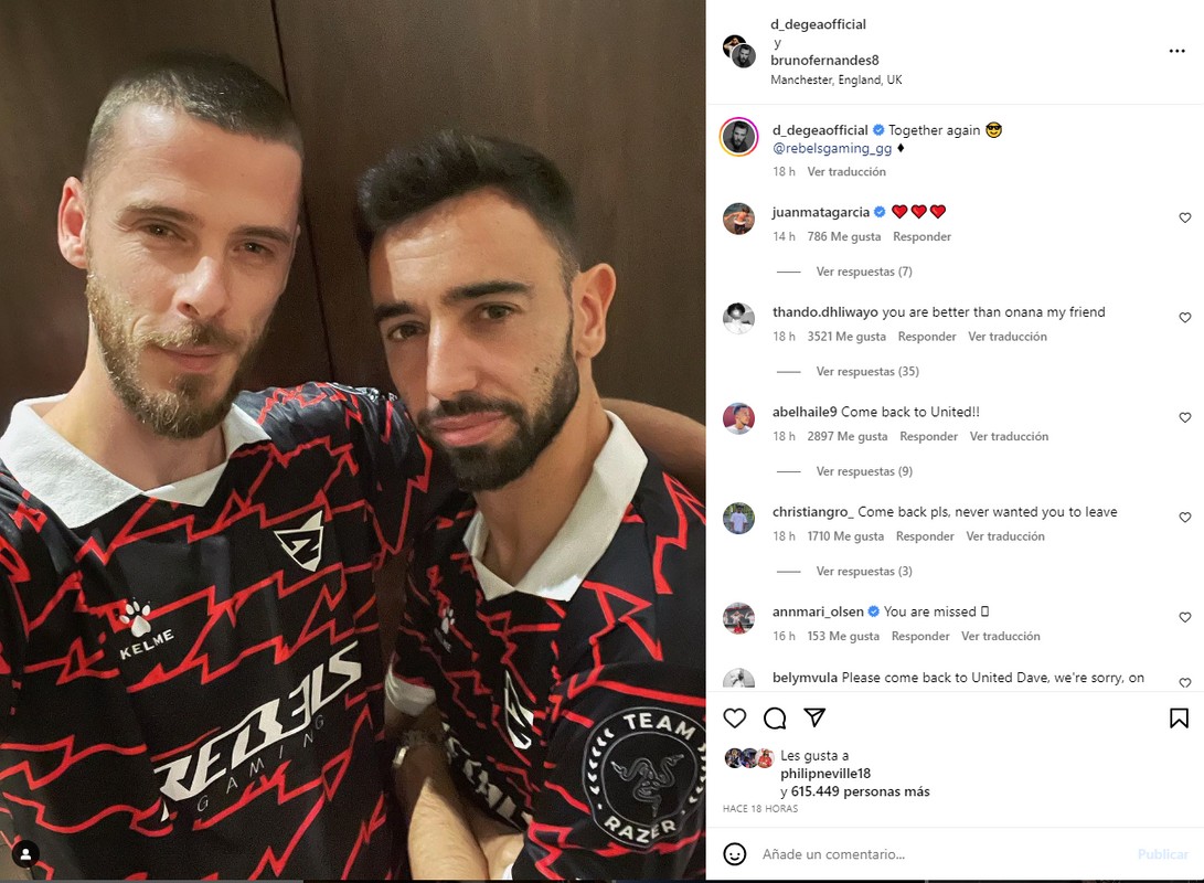 Man Utd fans call for De Gea's return after IG post with Fernandes