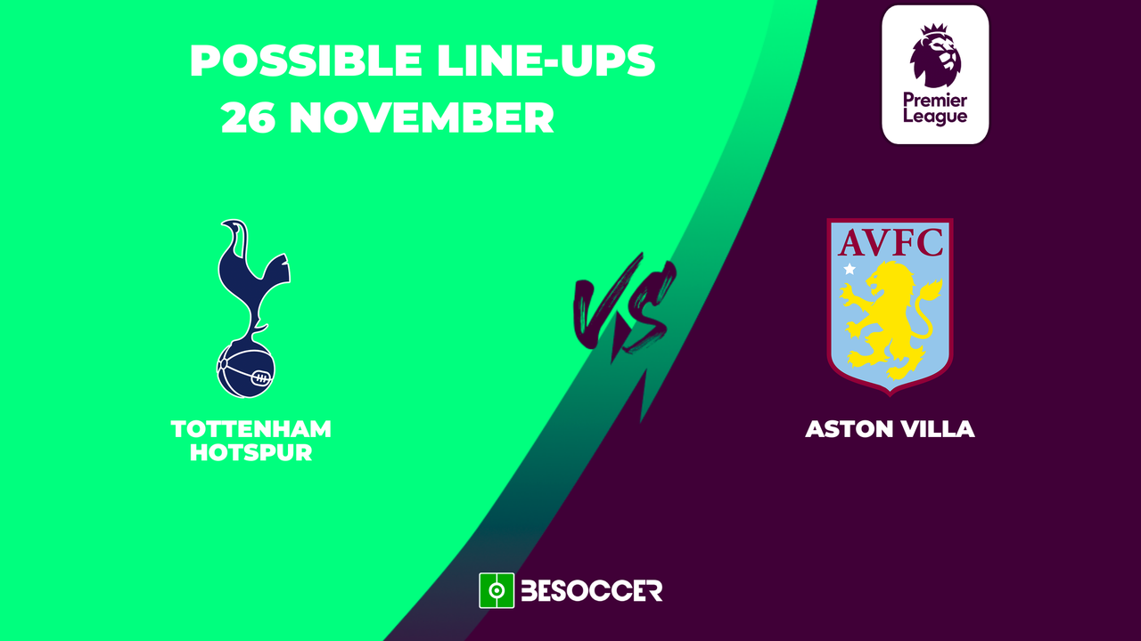 Possible lineups for Tottenham v Aston Villa