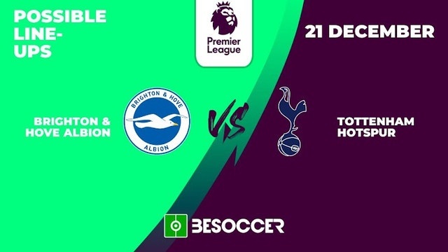 Possible lineups for Brighton v Tottenham match
