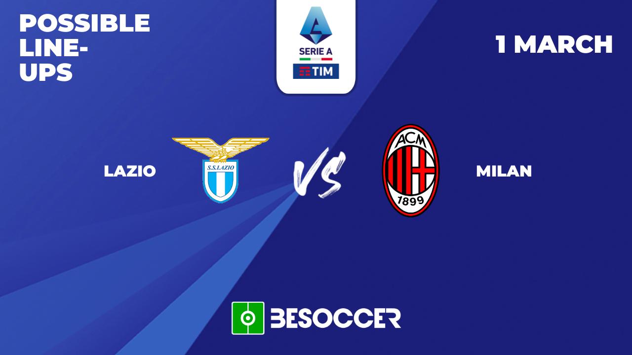 Possible lineups for Lazio v Milan clash