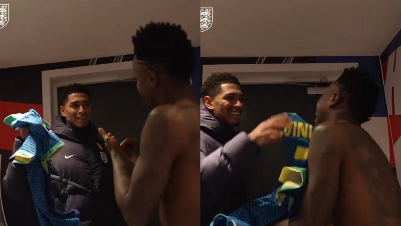 Vinicius asks Bellingham for his England shirt