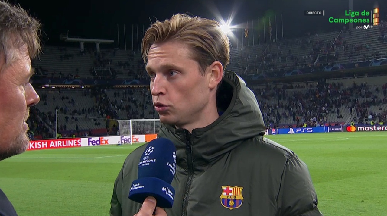 De Jong urges Barca to 'bounce back' after UCL exit