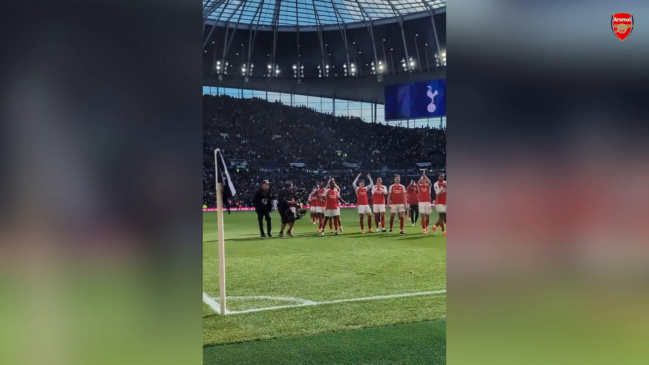 VIDEO: Arsenal fans can't be drowned out by Spurs sound system