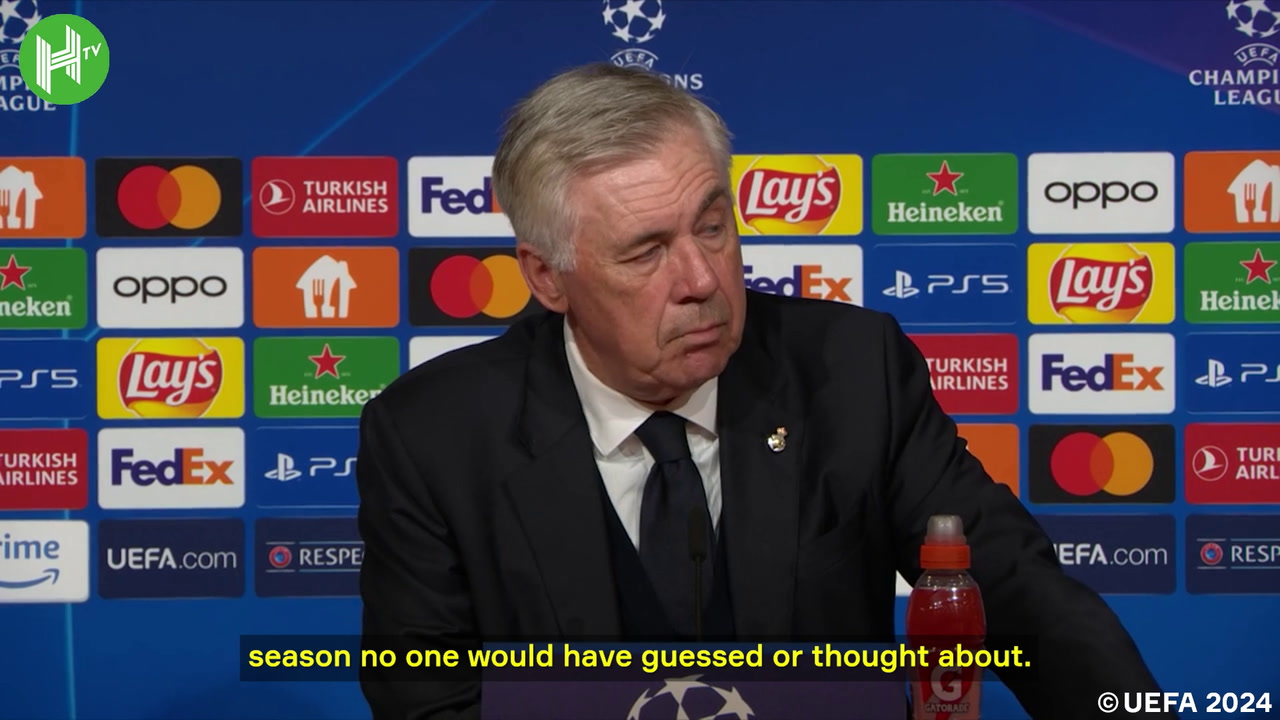 VIDEO: Ancelotti praises "cold" Vinicius Jr after brace against Bayern