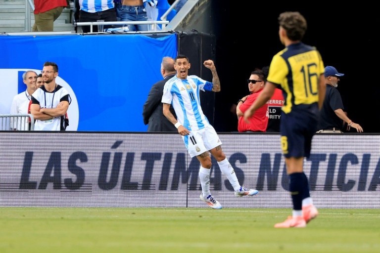 Di Maria on target as Argentina down Ecuador 1-0