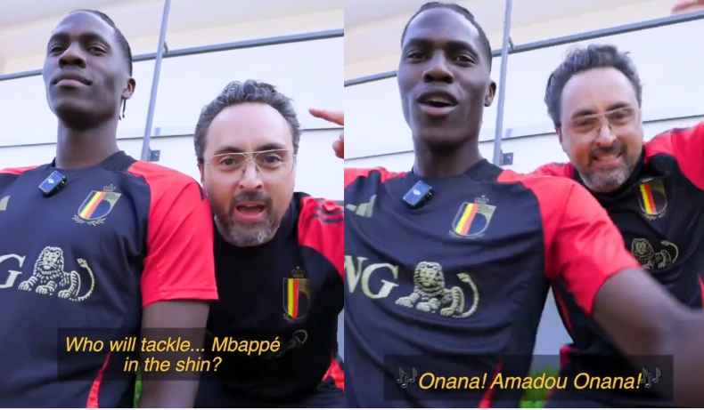 Amadou Onana's controversial chant about tackling Mbappe