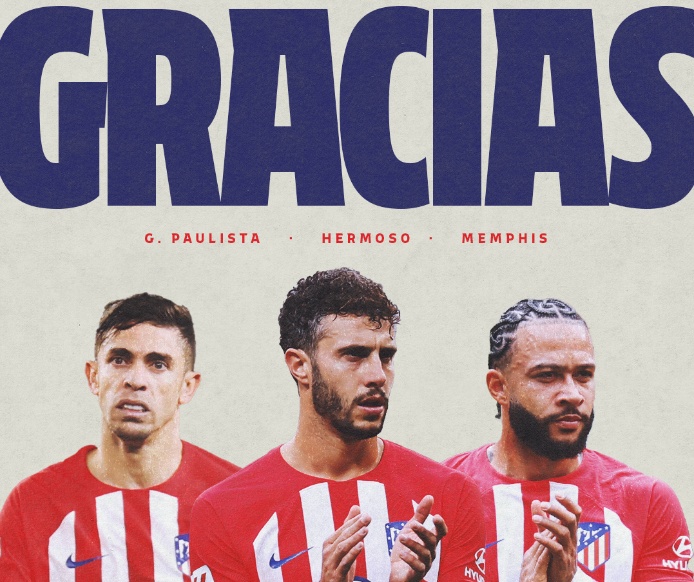OFFICIAL: Atletico Madrid announce Paulista, Hermoso and Depay departures