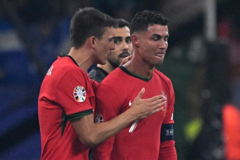 Ronaldo in tears after extra-time penalty miss for Portugal at Euros