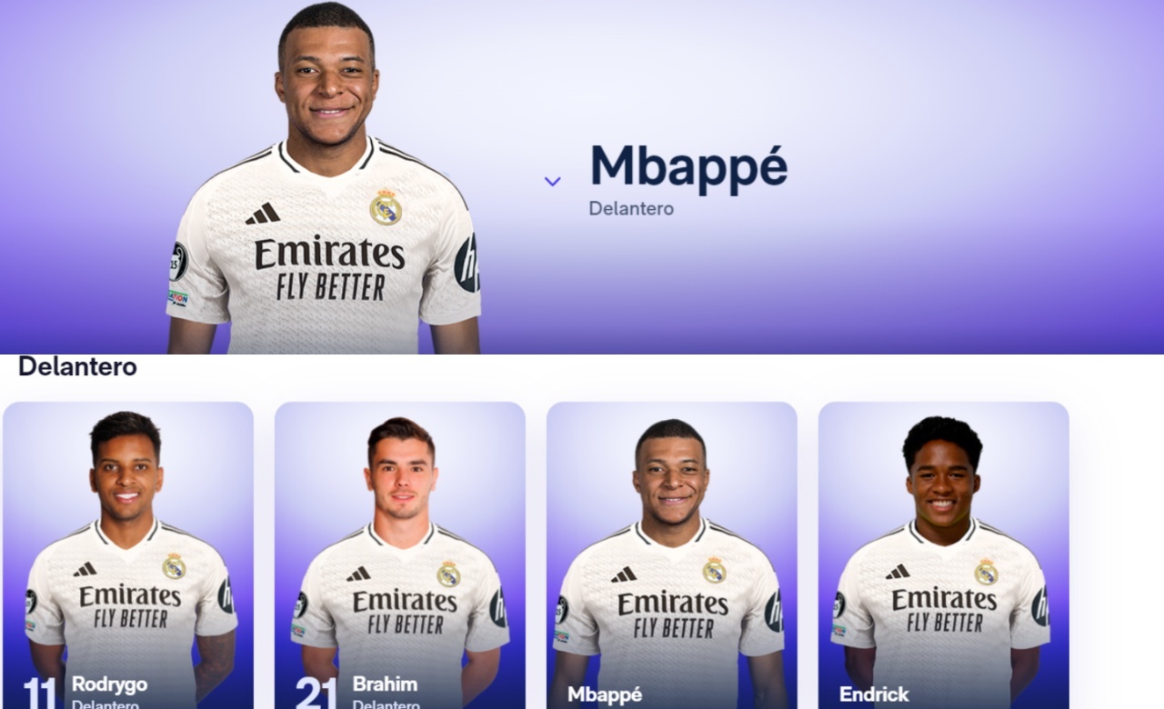 Mbappe and Endrick already featuring on Real Madrid official website