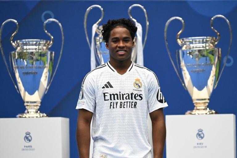 Brazil teenager Endrick unveiled by Real Madrid