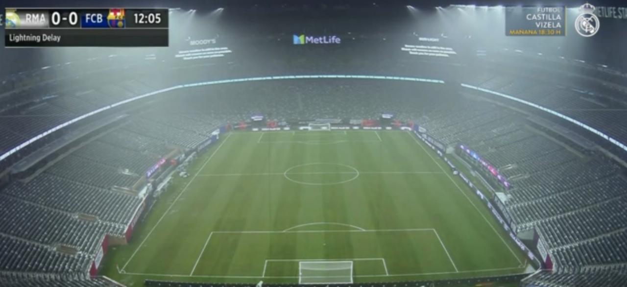 'El Clasico' had to be suspended in 12th minute due to thunderstorm