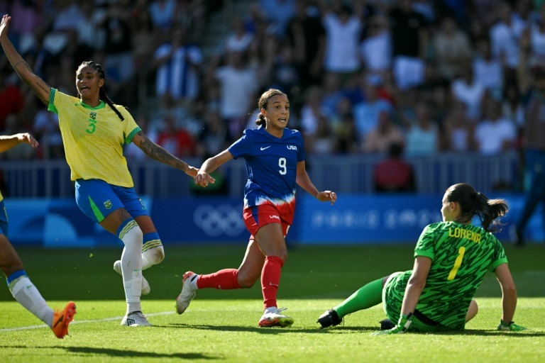 Swanson strike hands USA Olympic women's football gold against Brazil