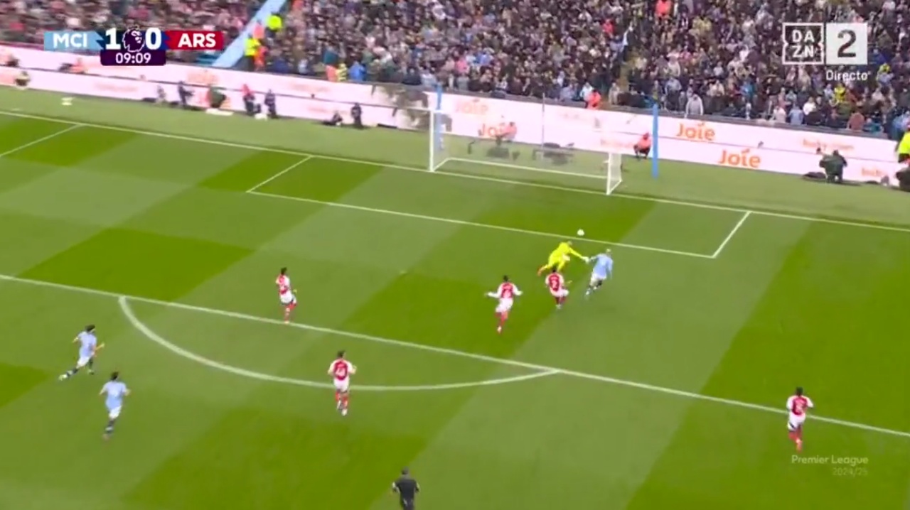 Haaland's clinical finish gave Man City the lead against Arsenal