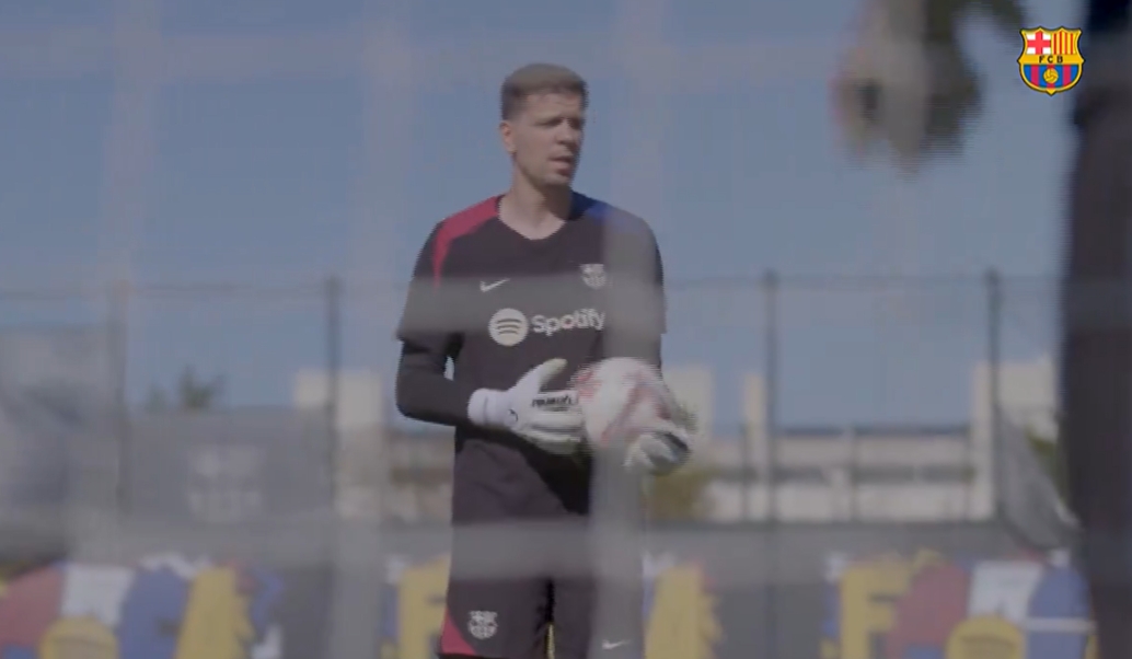 Szczesny trains for the first time with Barcelona