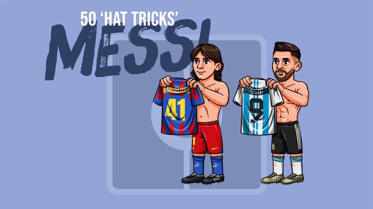 Record breaker Messi scored his 50th career hat trick