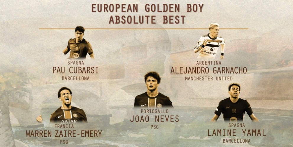 Golden Boy 2024: six Premier League players among the 25 finalists