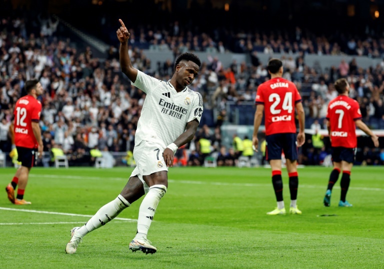 Vinicius treble helps Real Madrid crush Osasuna