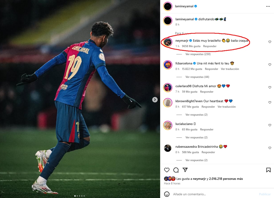 Neymar praises Lamine Yamal: "You're very Brazilian. Keep dancing, crack"