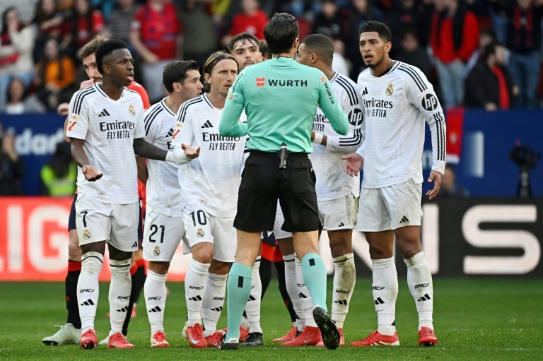 Real Madrid drop point at Osasuna with Bellingham sent off