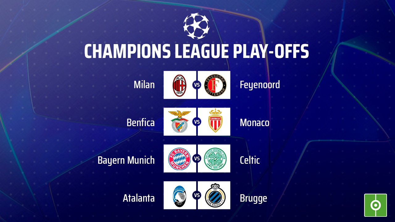 Champions League playoff second legs - Unmissable fixtures on Tuesday