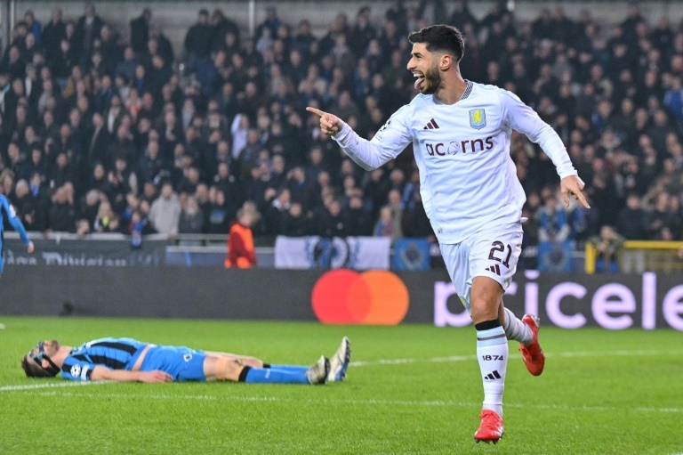 Late goals put Villa in command of Champions League tie against Club Brugge