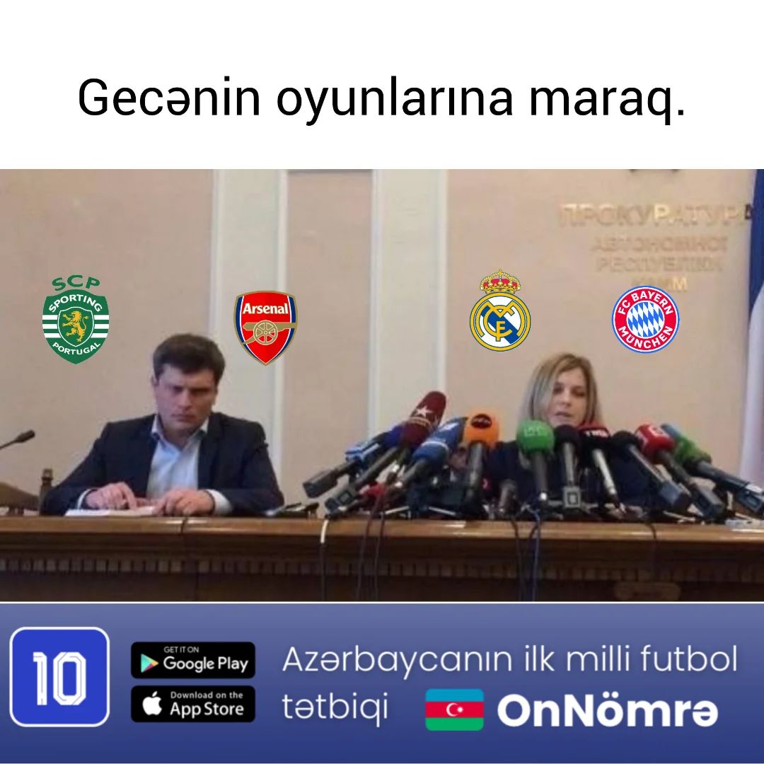 Interest in tonight’s matches.

- Sponsor : @onnomre.az